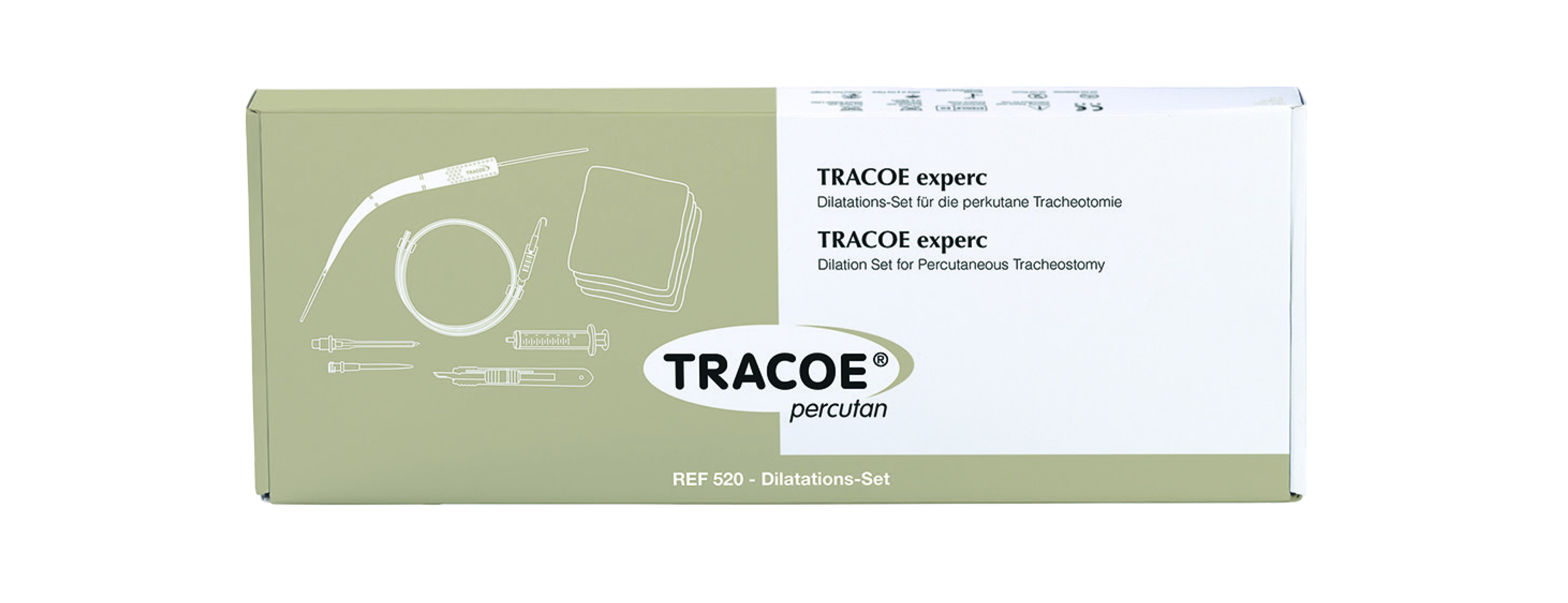 Package of Tracoe Experc Set placed on a white background.