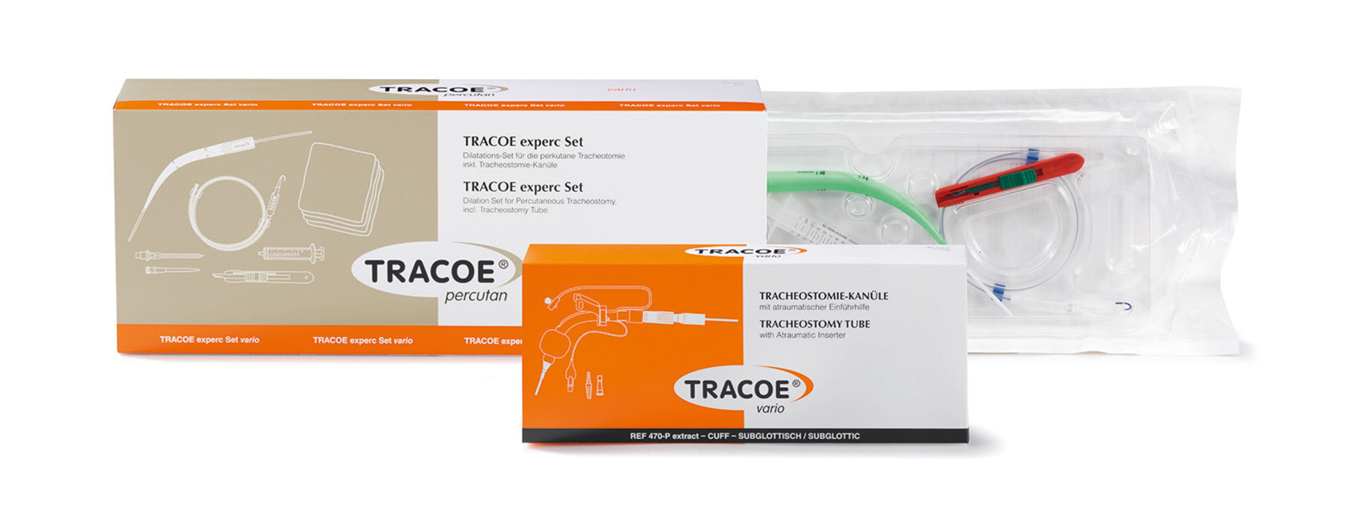 The Tracoe Experc Set packaging for Vario and Vario XL.